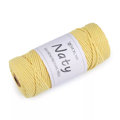 Pamut kötő fonal macrame Naty Ø3 mm szálak szétfésülhető