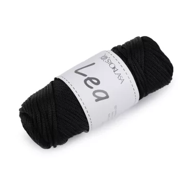   Kötő és horgoló macrame fonal Lea Ø3 mm 90 g - 11 fekete (10 db-os csomagolás)