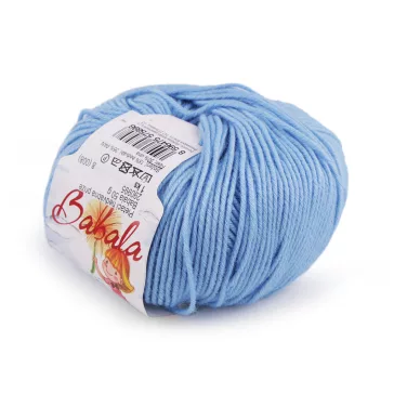   Gyapjú kötőfonal, selyem fonal Babala 50 g - 8 (008) azúrkék (1 db-os csomagolás)