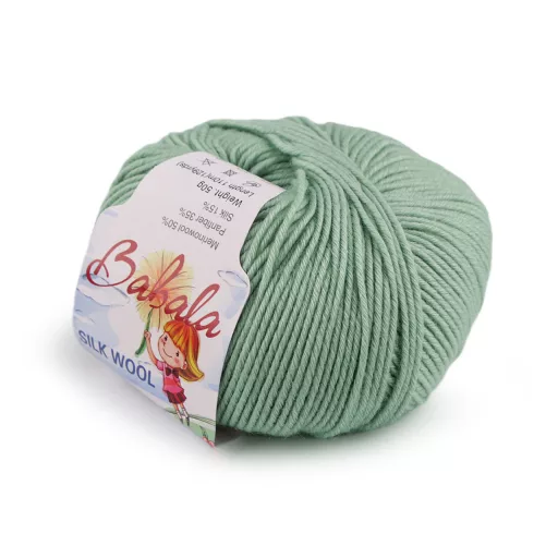 Gyapjú kötőfonal, selyem fonal Babala 50 g
