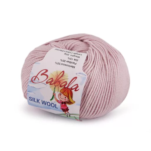 Gyapjú kötőfonal, selyem fonal Babala 50 g
