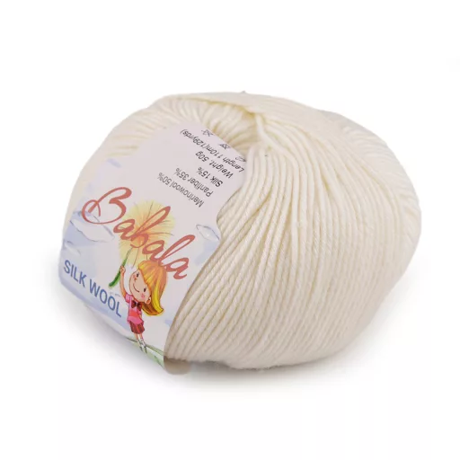 Gyapjú kötőfonal, selyem fonal Babala 50 g