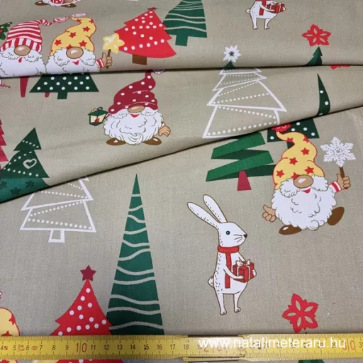 Színes manók 50cm-es vastag pamut szövet