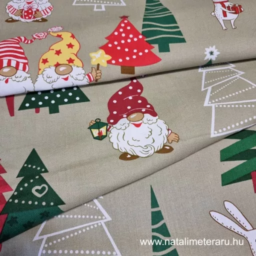 Színes manók 50cm-es vastag pamut szövet