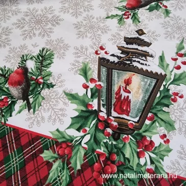 Karácsonyi lámpás 50cm-es pamutvászon
