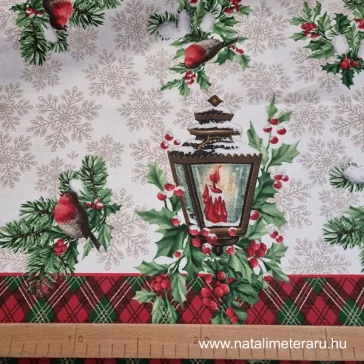 Karácsonyi lámpás 50cm-es pamutvászon