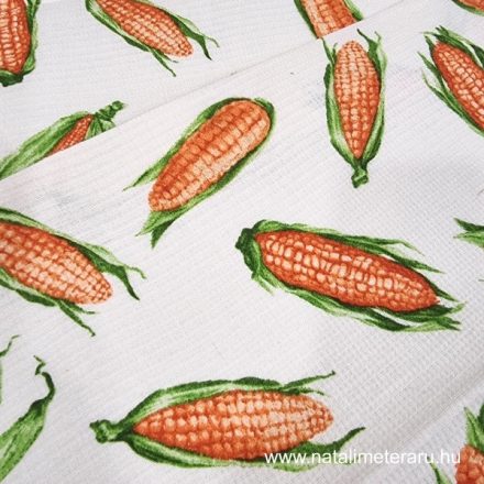 Kukorica fehér alapon 50 cm széles darázs szövet