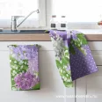 Lilies of the valley-hyacinths waffle fabric 50 cm wide