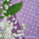 Lilies of the valley-hyacinths waffle fabric 50 cm wide