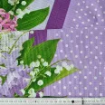Lilies of the valley-hyacinths waffle fabric 50 cm wide