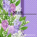 Lilies of the valley-hyacinths waffle fabric 50 cm wide