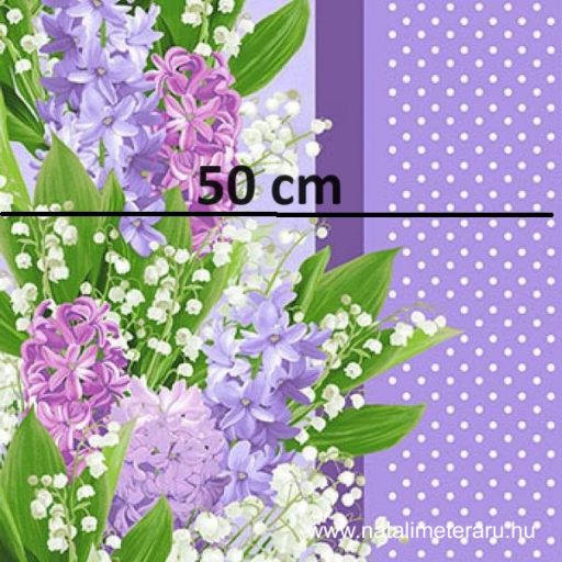 Gyöngyvirág darázs szövet 50cm széles