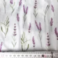 Lavender-patterned cotton muslin (double gauze)