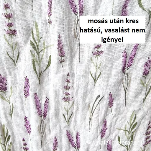 Levendula mintás pamut dupla géz