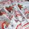 Christmas gnomes 150 cm wide waffle fabric panels