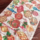 Karácsonyi díszek 50 cm széles darázs szövet