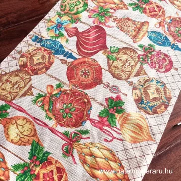 Karácsonyi díszek 50 cm széles darázs szövet