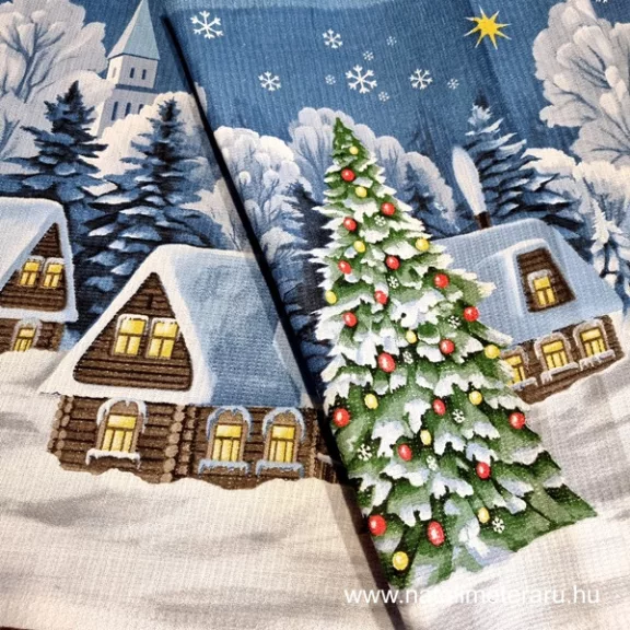 Christmas Szenteste 50 cm wide waffle fabric 1 metre piece Christmas Szenteste 50 cm wide waffle fabric 1 metre piece