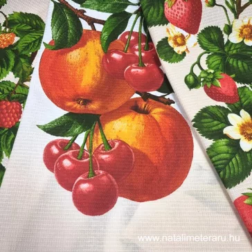 Fine fruit 150 cm wide waffle fabric panels