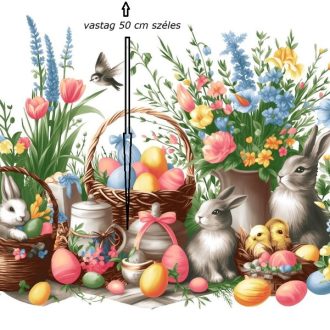 Vidám húsvét 50 cm széles pamutvászon