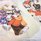 Vintage images waffle fabric panels
