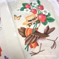 Vintage images waffle fabric panels