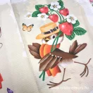 Vintage images waffle fabric panels