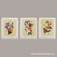 Vintage images waffle fabric panels