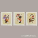 Vintage images waffle fabric panels