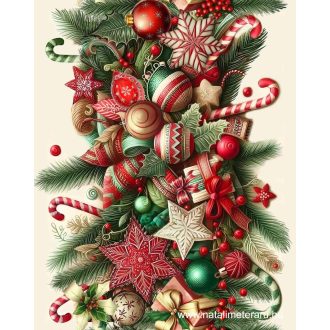 Édes cukorrudak és karácsonyi díszek