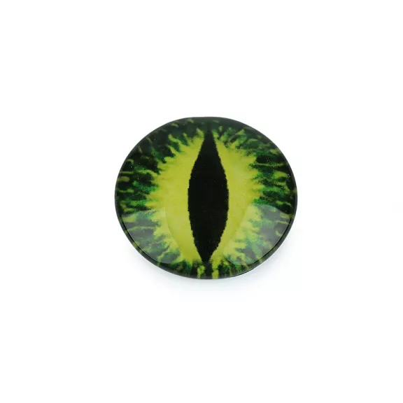 Üveg bross sárkány szem Ø25 mm - 2 élénkzöld sárga (5 db-os csomagolás) Üveg bross sárkány szem Ø25 mm - 2 élénkzöld sárga (5 db-os csomagolás)