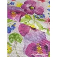 Purple pansy waffle fabric 50cm wide