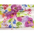 Purple pansy waffle fabric 50cm wide
