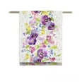Purple pansy waffle fabric 50cm wide