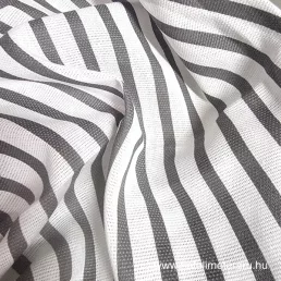 Fehér-szürke hosszában csíkos vastag pamutvászon