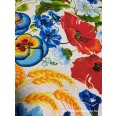 Poppy-patterned-wheat-ear-patterned waffle fabric, 50cm wide