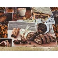 Coffee world waffle fabric 150 cm wide