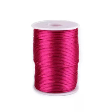   Szatén zsinór, patkány farka Ø2mm - 27 pink dunkel (570 m-os csomagolás)