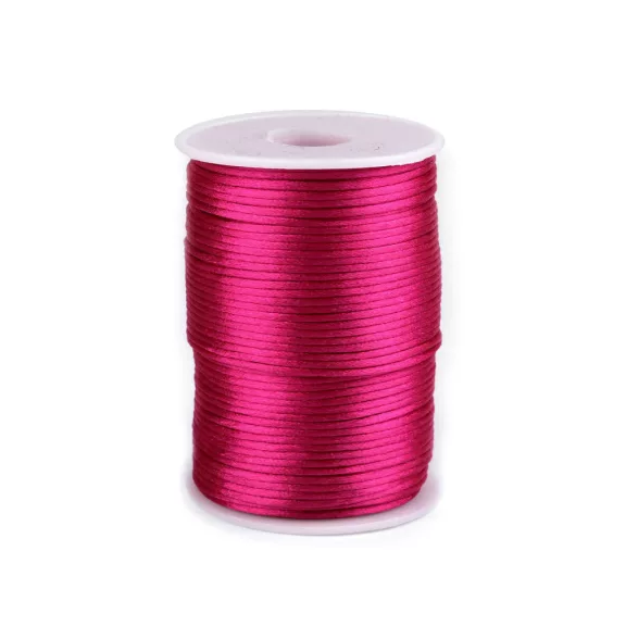 Szatén zsinór, patkány farka Ø2mm - 27 pink dunkel (95 m-es csomagolás) Szatén zsinór, patkány farka Ø2mm - 27 pink dunkel (95 m-es csomagolás)