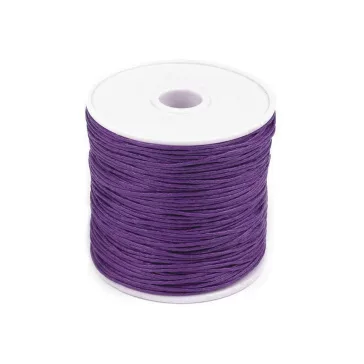   Pamutzsinór  Ø1 mm viaszos - 50 liláspiros vil. (20 db-os csomagolás)