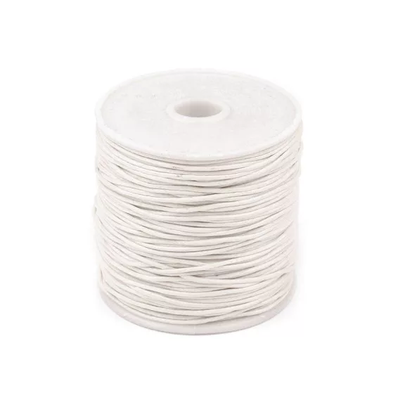 Pamutzsinór Ø1 mm viaszos - 1 fehér (5 db-os csomagolás) Pamutzsinór Ø1 mm viaszos - 1 fehér (5 db-os csomagolás)
