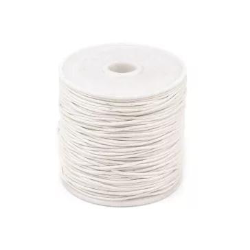   Pamutzsinór  Ø1 mm viaszos - 1 fehér (20 db-os csomagolás)