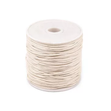   Pamutzsinór  Ø1 mm viaszos - 2 világos bézs (20 db-os csomagolás)