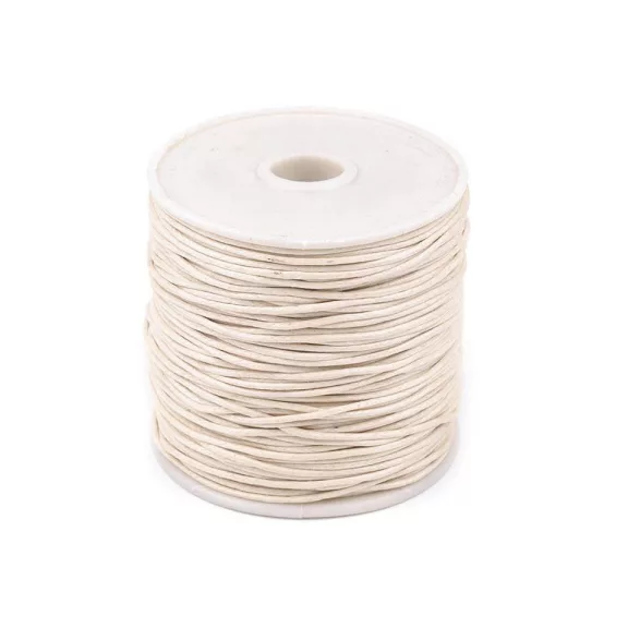 Pamutzsinór Ø1 mm viaszos - 2 világos bézs (20 db-os csomagolás) Pamutzsinór Ø1 mm viaszos - 2 világos bézs (20 db-os csomagolás)