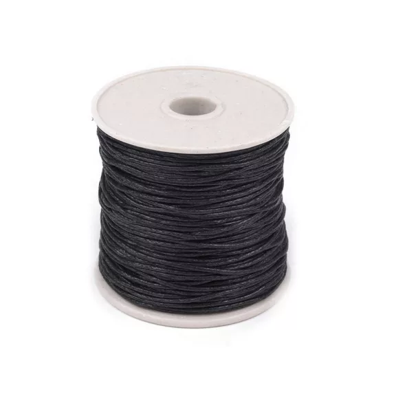 Pamutzsinór Ø1 mm viaszos - 11 fekete (20 db-os csomagolás) Pamutzsinór Ø1 mm viaszos - 11 fekete (20 db-os csomagolás)