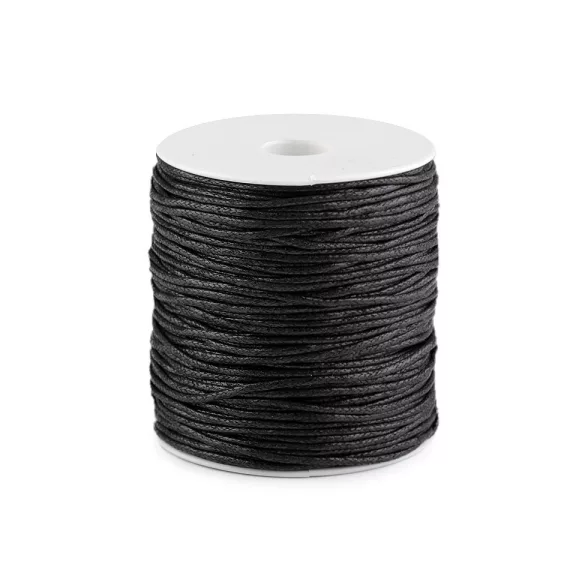 Pamutzsinór Ø1,8 mm viaszos - 3 fekete (1 db-os csomagolás) Pamutzsinór Ø1,8 mm viaszos - 3 fekete (1 db-os csomagolás)
