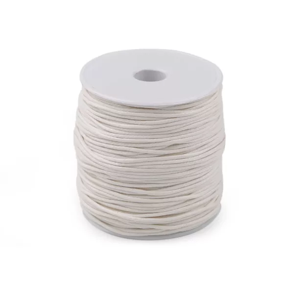 Pamutzsinór Ø1,8 mm viaszos - 35 elefántcsont (1 db-os csomagolás) Pamutzsinór Ø1,8 mm viaszos - 35 elefántcsont (1 db-os csomagolás)