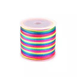 Szatén zsinór Ø1mm szivárványos