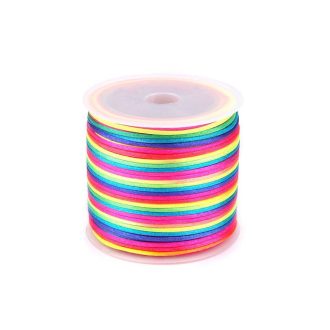 Szatén zsinór Ø1mm szivárványos