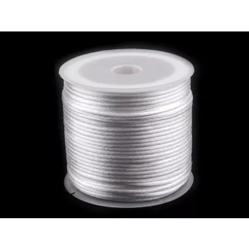   Szaténzsinór Ø1mm 30m/orsó - 12 fehér (3 db-os csomagolás)